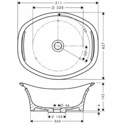 AXOR Urquiola 511x427 Alpin-White Wash Basin Bowl Deck Mounted 7 AXOR Urquiola 511x427 Alpin-White Wash Basin Bowl Deck Mounted -HANSGROHE Shop axor urquiola 511x427 alpin white wash basin bowl deck mounted p34114 166308 image