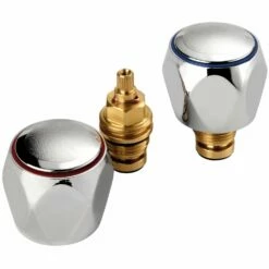 Deva Chrome DCM179(Pr) + V2(Pr) Tap Handles & Valves DCMK001