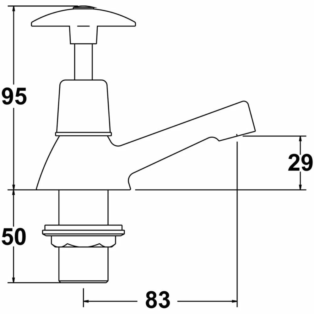 Deva Cross Handle Chrome Hot & Cold Bath Taps 182X 2 Deva Cross Handle Chrome Hot & Cold Bath Taps 182X - Image 2