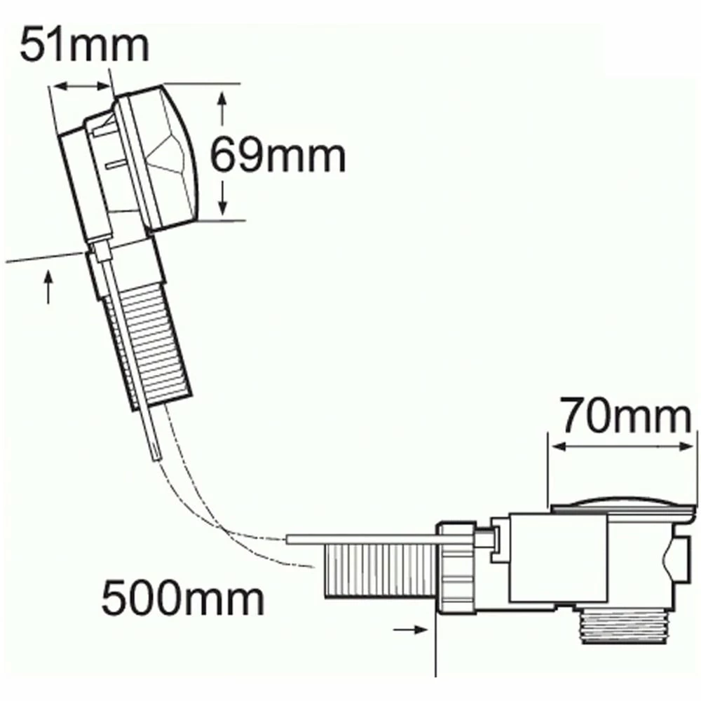 Deva Economy Gold 1.5'' Bath Waste PUW200-501 2 Deva Economy Gold 1.5'' Bath Waste PUW200-501 - Image 2