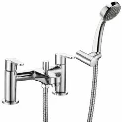 Deva Ethos Chrome Basin & Bath Shower Mixer Taps Pack Set -HANSGROHE Shop deva ethos chrome basin bath shower mixer taps pack set p45490 218447 image