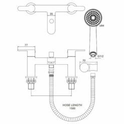 Deva Ethos Chrome Basin & Bath Shower Mixer Taps Pack Set -HANSGROHE Shop deva ethos chrome basin bath shower mixer taps pack set p45490 218448 image