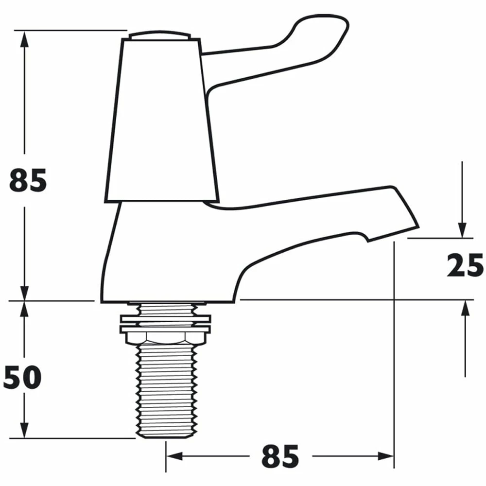 Deva Lever Action Chrome Bath Taps DLT102 2 Deva Lever Action Chrome Bath Taps DLT102 - Image 2