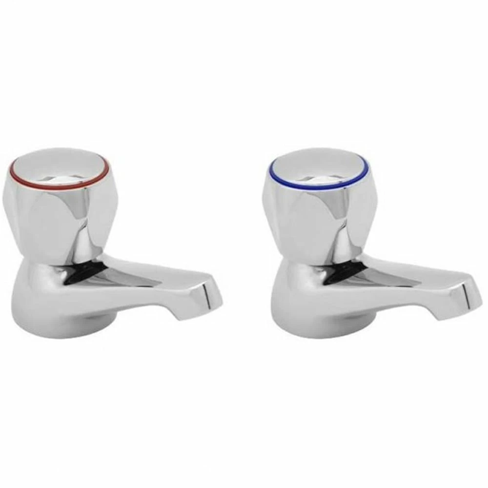 Deva Profile Chrome Basin Pair Tap With Metal Backnuts - DCM SPEC101 1 Deva Profile Chrome Basin Pair Tap With Metal Backnuts - DCM SPEC101