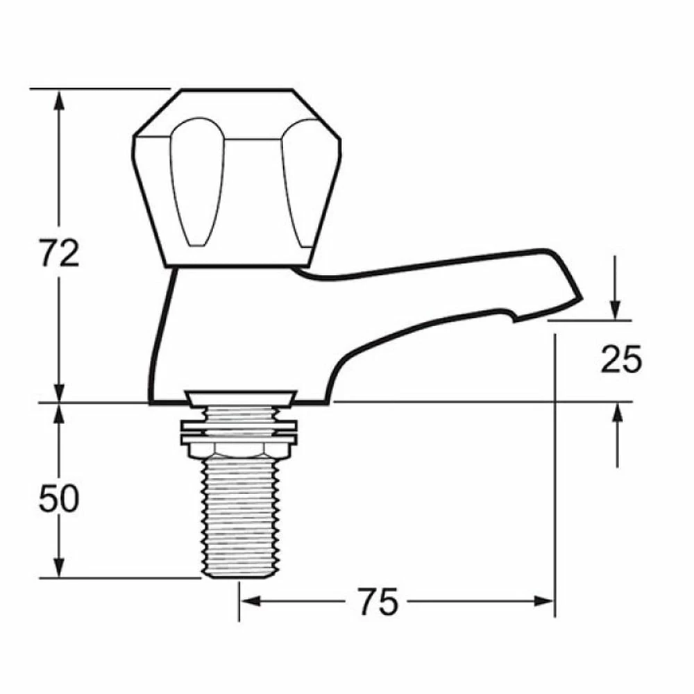 Deva Profile Chrome Basin Pair Tap With Metal Backnuts - DCM SPEC101 2 Deva Profile Chrome Basin Pair Tap With Metal Backnuts - DCM SPEC101 - Image 2