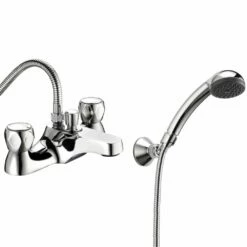 Deva Profile Chrome Deck Mounted Bath Shower Mixer Tap DCM106
