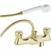Deva Profile Gold Deck Mounted Bath Shower Mixer Tap DCM106-501