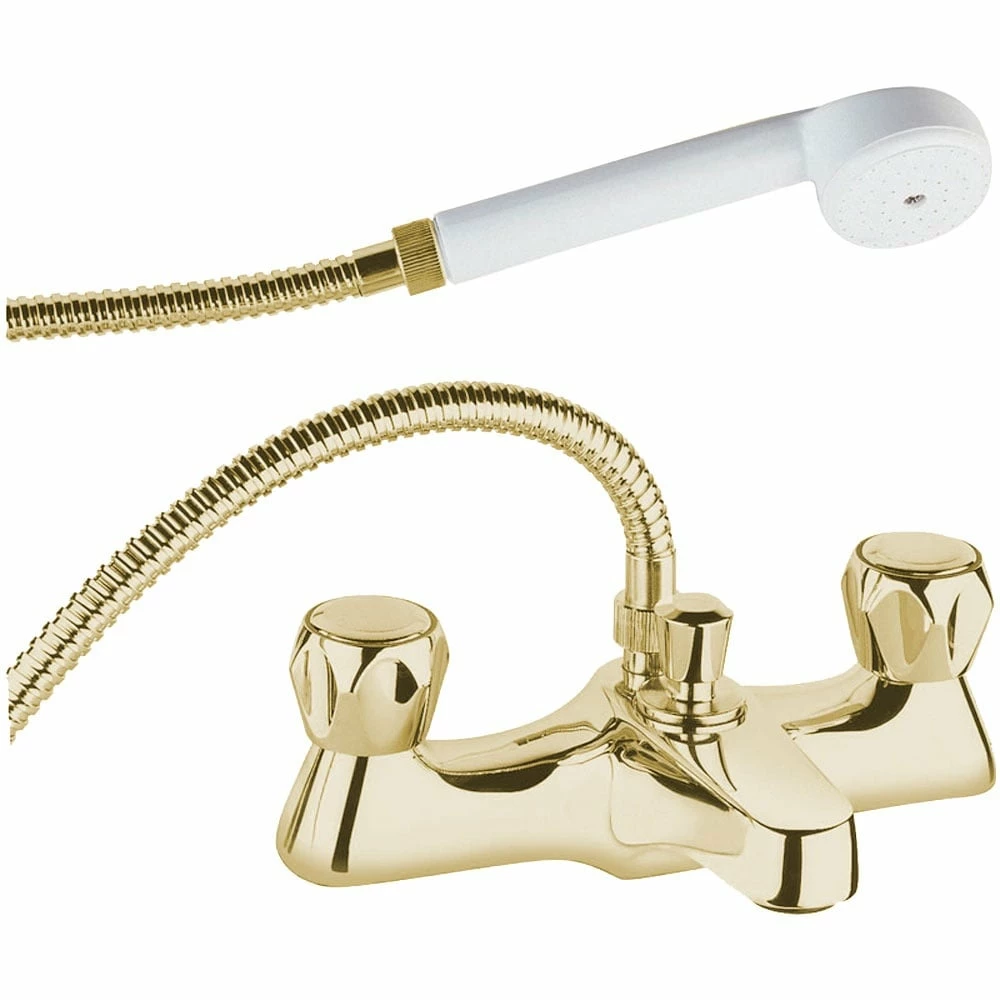 Deva Profile Gold Deck Mounted Bath Shower Mixer Tap DCM106-501 1 Deva Profile Gold Deck Mounted Bath Shower Mixer Tap DCM106-501