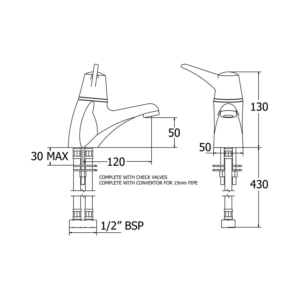 Deva Sequential Chrome Single Lever Mono Basin Tap SOL003 2 Deva Sequential Chrome Single Lever Mono Basin Tap SOL003 - Image 2