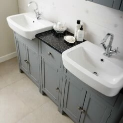 Elation Etienne Fitted Dove Grey Traditional Vanity Unit 600mm 29396/421
