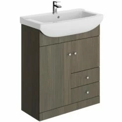 Elation Ikoma Textured Bodega Grey Modern Floorstanding Base Unit 750mm 29433N/402