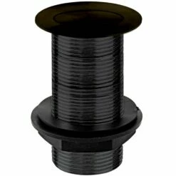 Elation Matt Black Click Clack Basin Waste Unslotted 7416-BLK