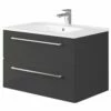 Elation Mito Charcoal Grey 750mm Wall Hung Vanity Unit 29515/533