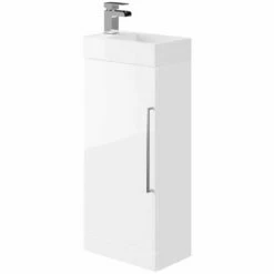 Elation Mito Gloss White Modern Floorstanding Vanity Unit 400mm 29518/000