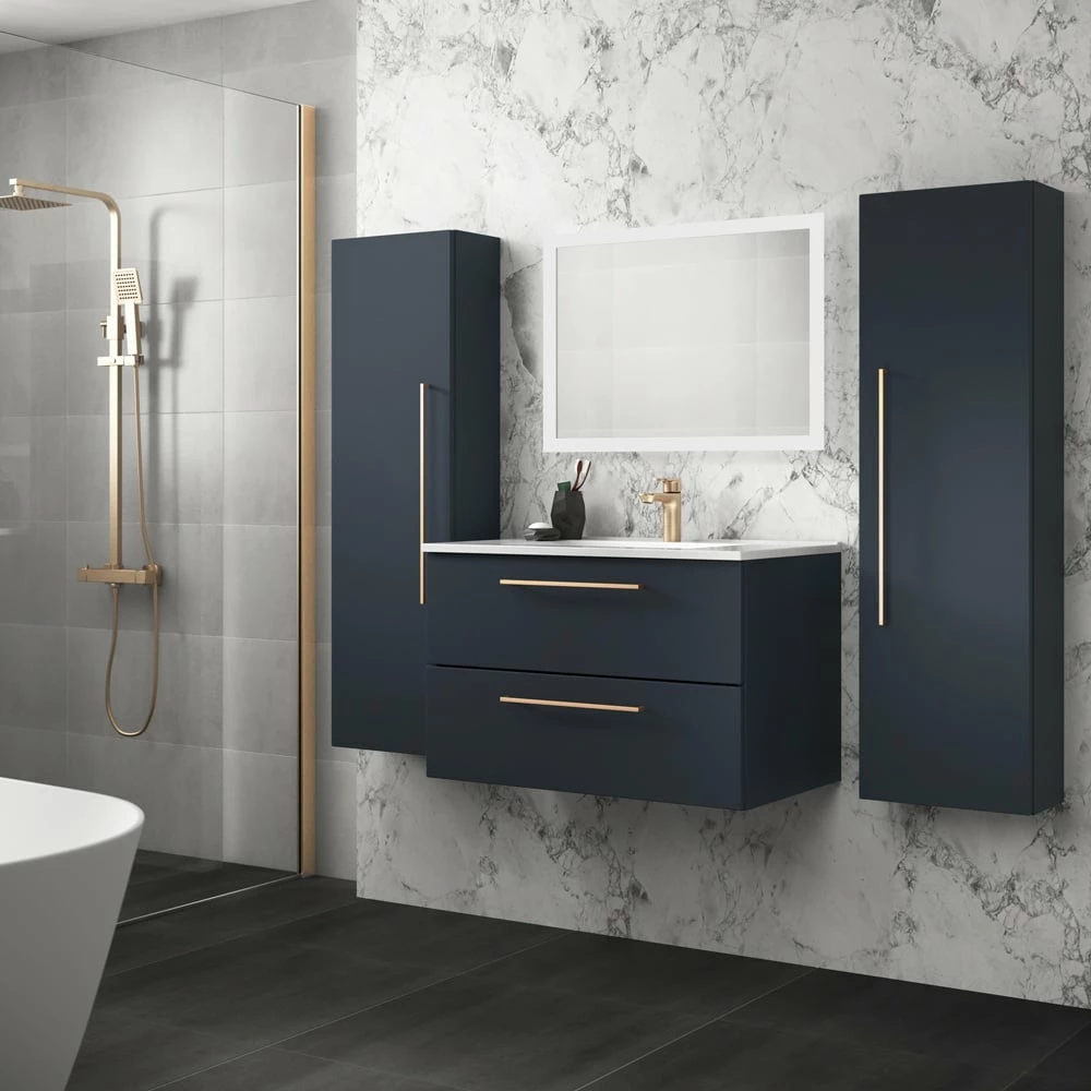 Elation Mito Matt Indigo Wall Hung Tall Unit 29516/462 2 Elation Mito Matt Indigo Wall Hung Tall Unit 29516/462 - Image 2