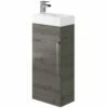 Elation Mito Textured Anthracite Modern Floorstanding Vanity Unit 400mm 29518/295