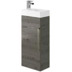 Elation Mito Textured Anthracite Modern Floorstanding Vanity Unit 400mm 29518/295