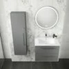 Elation Mito White Modern Slim Ceramic Basin 600mm - 860