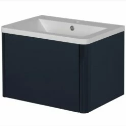 Elation Nara White Modern Curved Basin 600mm - 849