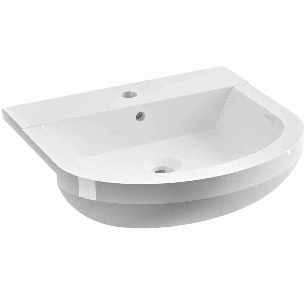 Elation White Modern Standard Semi-Recessed Basin 890 1 Elation White Modern Standard Semi-Recessed Basin 890