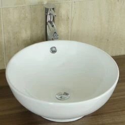 Europa Legacy 420x420 0th White Ceramic Counter Top Basin A19
