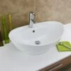 Europa Maltese 590x390 1th White Ceramic Counter Top Basin A7