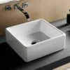 Europa Via 370x370 0th White Ceramic Counter Top Basin A57