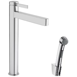 Hansgrohe Finoris 260 Eco Chrome Single Lever Basin Mixer Tap, Bidette Hand Shower & 1600 Hose