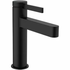 Hansgrohe Finoris Matt Black Single Lever Basin Mixer Tap 110 With Pop-Up Waste