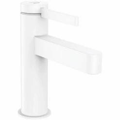 Hansgrohe Finoris Matt White Cold Water Pillar Tap 100 Without Waste