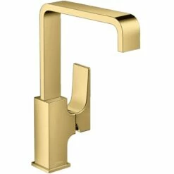 Hansgrohe Metropol Polished Gold Single Mixer Tap 230 With Push-Open Waste