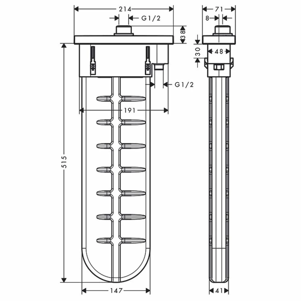 Hansgrohe SBox Matt White Square Finish Set 2 Hansgrohe SBox Matt White Square Finish Set - Image 2