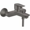Hansgrohe Talis E Brushed Black Chrome Single Lever Manual Bath Shower Mixer Tap