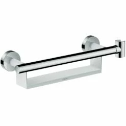 Hansgrohe Unica White/Chrome Comfort Grab Rail With Shelf And Shower Holder