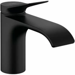 Hansgrohe Vivenis Matt Black Single Lever Basin Mixer Tap 80 With Pop-Up Waste