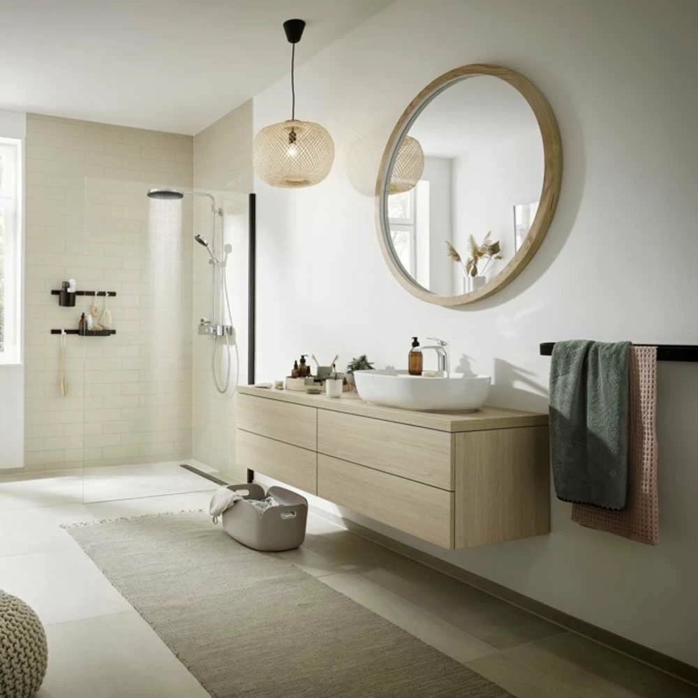 Hansgrohe WallStoris Matt Black 500mm Wall Bar 2 Hansgrohe WallStoris Matt Black 500mm Wall Bar - Image 2