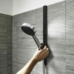 Hansgrohe WallStoris Matt Black Push Slider -HANSGROHE Shop hansgrohe wallstoris matt black push slider p46782 221103 image