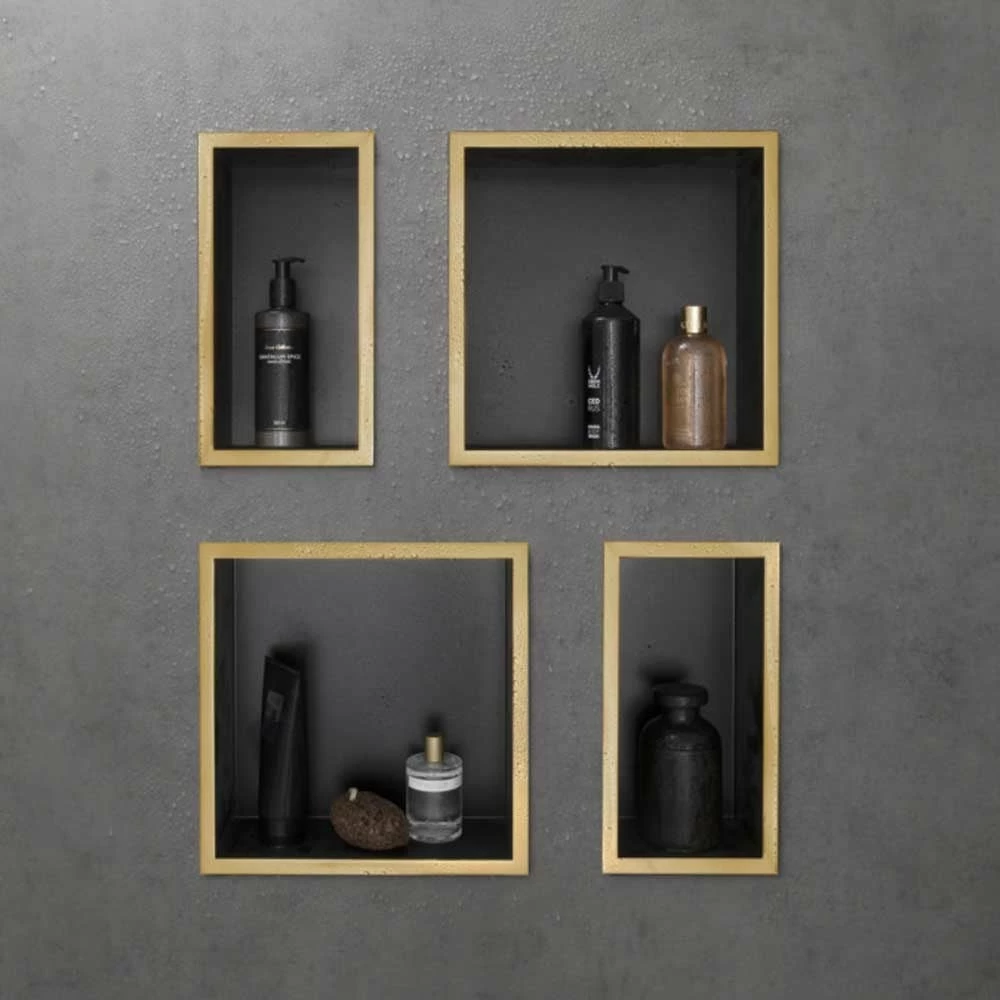 Hansgrohe XtraStoris Individual Matt Black 300x150mm Wall Niche & Design Frame 2 Hansgrohe XtraStoris Individual Matt Black 300x150mm Wall Niche & Design Frame - Image 2
