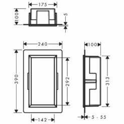 Hansgrohe XtraStoris Original Matt Black 300x150mm Wall Niche With Integrated Frame 5 Hansgrohe XtraStoris Original Matt Black 300x150mm Wall Niche With Integrated Frame -HANSGROHE Shop hansgrohe xtrastoris original matt black 300x150mm wall niche with integrated frame p46777 221254 image