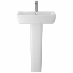 Hudson Reed Arlo 550x420 1th White Basin & Full Pedestal - CPC025