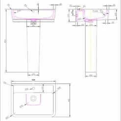 Hudson Reed Arlo 550x420 1th White Basin & Full Pedestal - CPC025 -HANSGROHE Shop hudson reed arlo 550x420 1th white basin full pedestal cpc025 p30909 150210 image