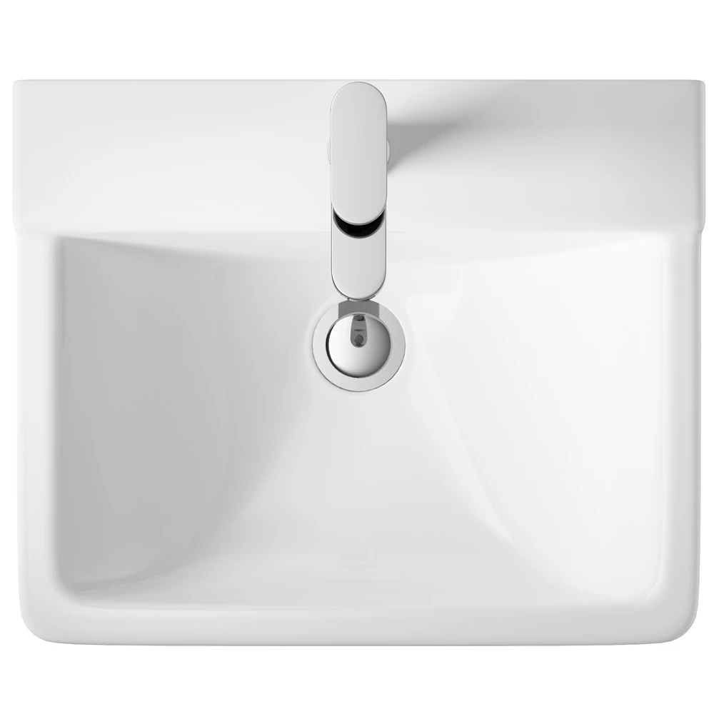 Hudson Reed Arlo 550x420 1th White Basin & Semi Pedestal - CPC026 2 Hudson Reed Arlo 550x420 1th White Basin & Semi Pedestal - CPC026 - Image 2