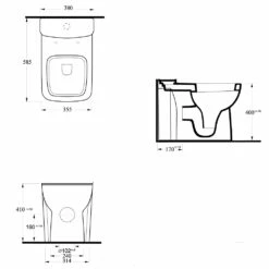 Hudson Reed Arlo White Close Coupled Compact Flush Toilet & Soft Close Seat - CPC027 9 Hudson Reed Arlo White Close Coupled Compact Flush Toilet & Soft Close Seat - CPC027 -HANSGROHE Shop hudson reed arlo white close coupled compact flush toilet soft close seat cpc027 p30912 150218 image