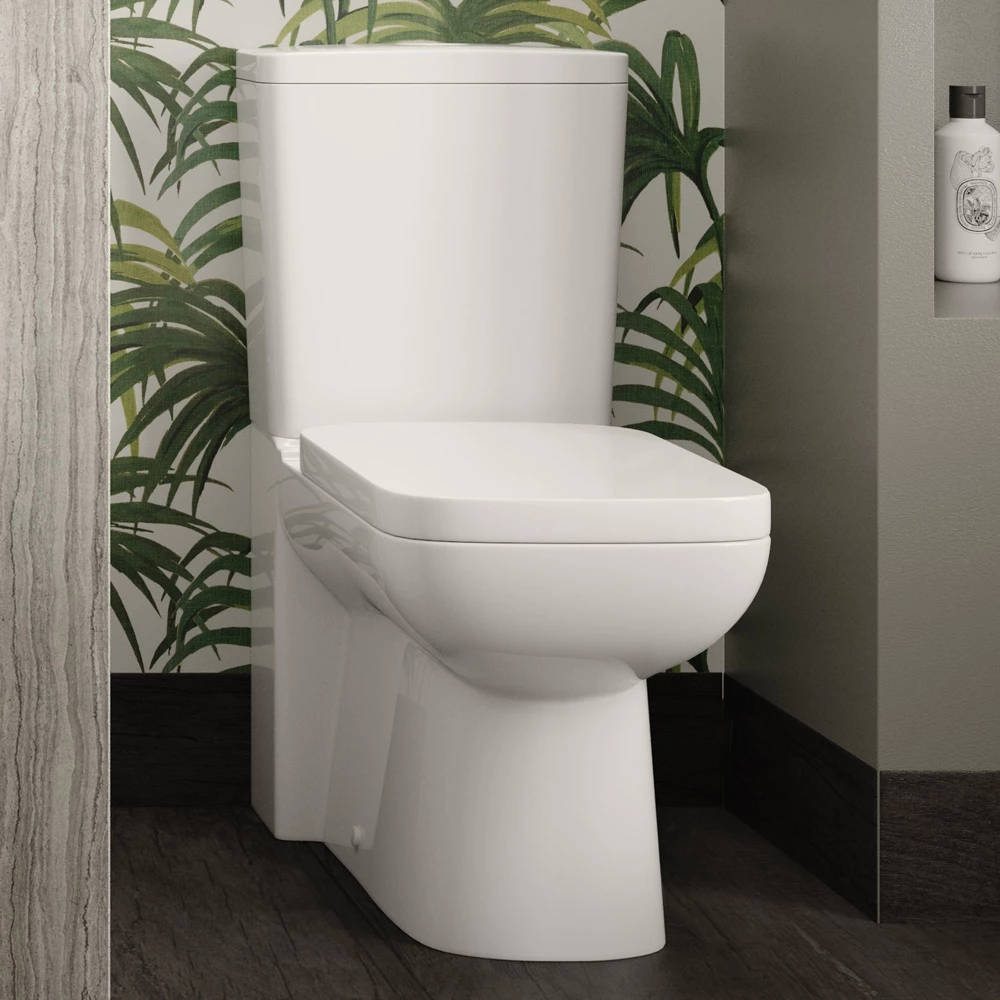 Hudson Reed Arlo White Close Coupled Flush Toilet Pan, Cistern & Soft Close Seat 1 Hudson Reed Arlo White Close Coupled Flush Toilet Pan, Cistern & Soft Close Seat