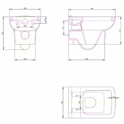 Hudson Reed Arlo White Wall Hung Toilet Pan & Soft Close Seat - CPA005 -HANSGROHE Shop hudson reed arlo white wall hung toilet pan soft close seat cpa005 p30913 150188 image
