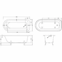 Hudson Reed Barnsbury 1700mm Single Ended Freestanding Bath & Pride Leg Set 11 Hudson Reed Barnsbury 1700mm Single Ended Freestanding Bath & Pride Leg Set -HANSGROHE Shop hudson reed barnsbury 1700mm single ended freestanding bath pride leg set p30191 198057 image