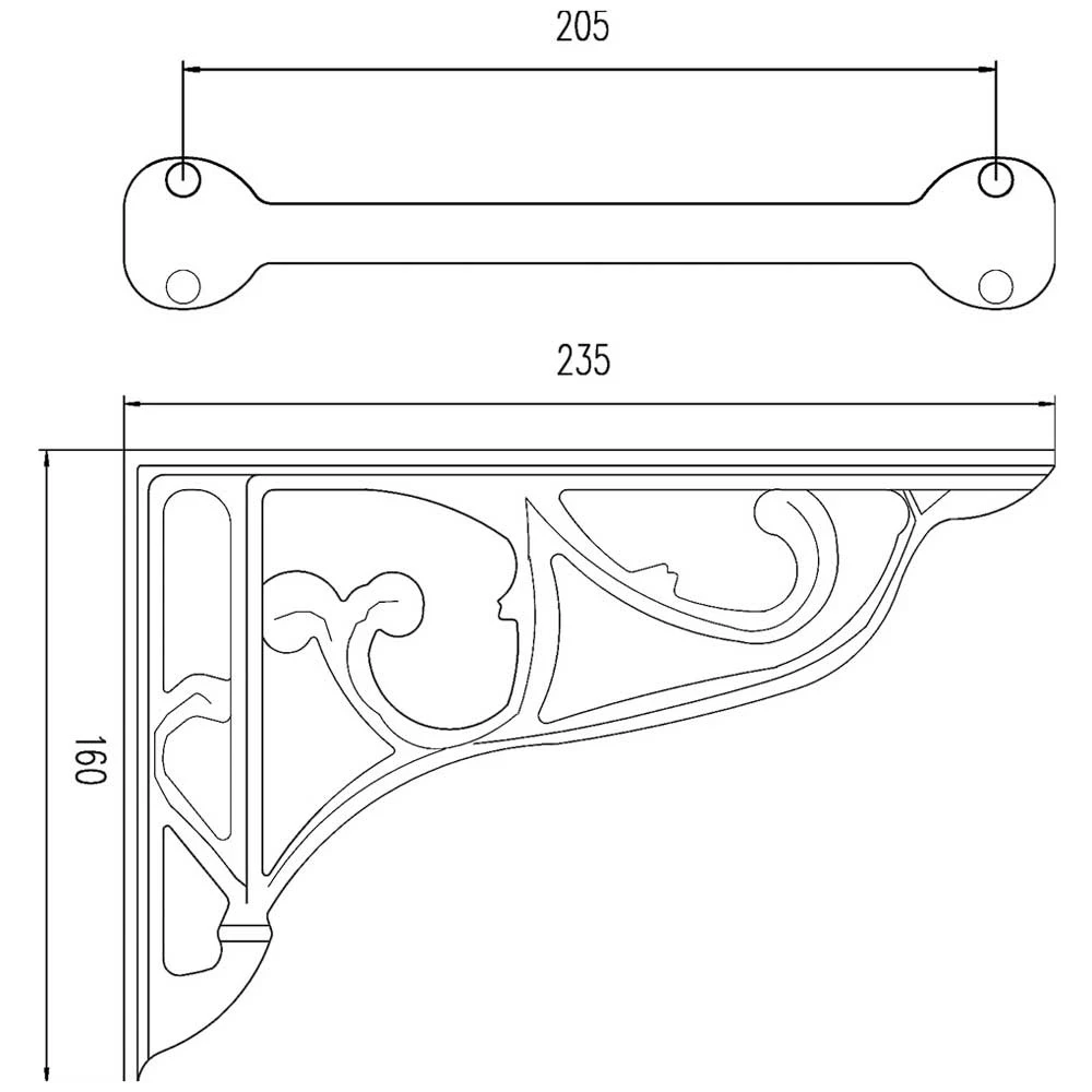Hudson Reed Bathroom Accessories Ornate Cistern Brackets - FA322 2 Hudson Reed Bathroom Accessories Ornate Cistern Brackets - FA322 - Image 2