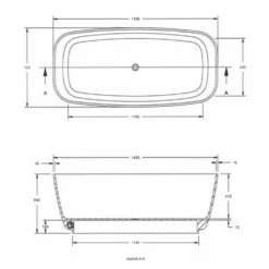 Hudson Reed Bella 1495mm Double Ended Oval Freestanding Bath NBB003 9 Hudson Reed Bella 1495mm Double Ended Oval Freestanding Bath NBB003 -HANSGROHE Shop hudson reed bella 1495mm double ended oval freestanding bath nbb003 p30177 161136 image