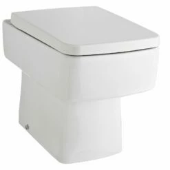 Hudson Reed Bliss White Back To Wall Toilet Pan & Soft Close Seat - CBL006