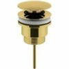 Hudson Reed Brass Universal Push Button Basin Waste Slotted & Un-Slotted EK810